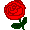 赤いバラのイラスト