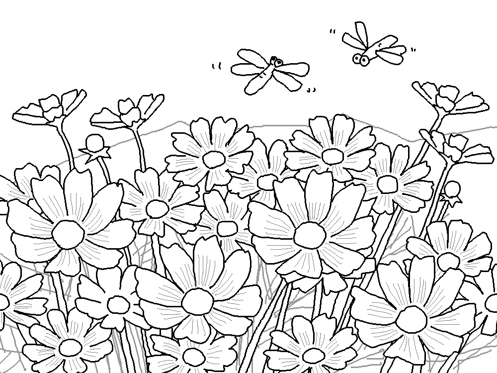 ぜいたく花 塗り絵 イラスト 最高の花の画像