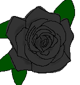黒いバラのイラスト