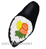 手巻き寿司のイラスト