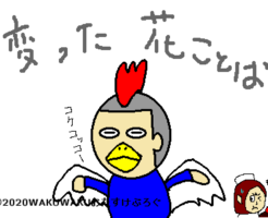 変わった花言葉のタイトルイラスト