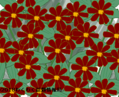 茶色い花のイラスト